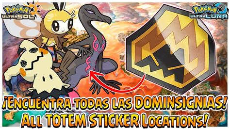 Localización de todas las Dominsignias en Pokémon UltraSol y。